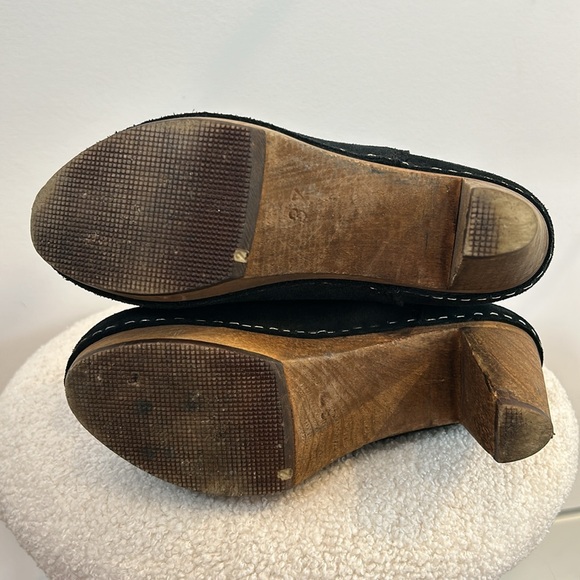 Sanita Lola Mae Black Suede Danish Clog Boots 37 EUC - Picture 4 of 9